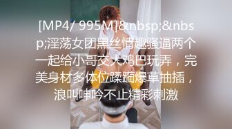 [MP4/ 995M]&nbsp;&nbsp;淫荡女团黑丝情趣骚逼两个一起给小哥交大鸡巴玩弄，完美身材多体位蹂躏爆草抽插，浪叫呻吟不止精彩刺激