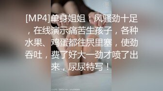 [MP4]单身姐姐：风骚劲十足，在线演示痛苦生孩子，各种水果、鸡蛋都往屄里塞，使劲吞吐，费了好大一劲才喷了出来，尿尿特写！