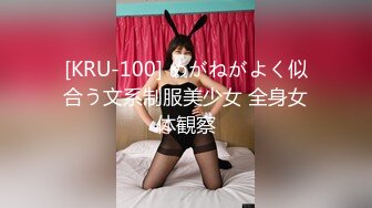 [KRU-100] めがねがよく似合う文系制服美少女 全身女体観察